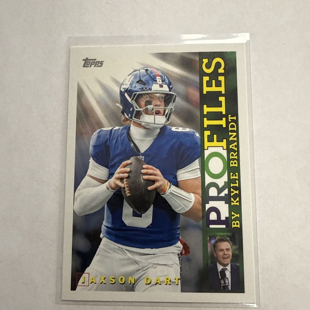 2026 Topps Flagship Football Jaxson Dart Profiles Insert #TP-24 New York Giants